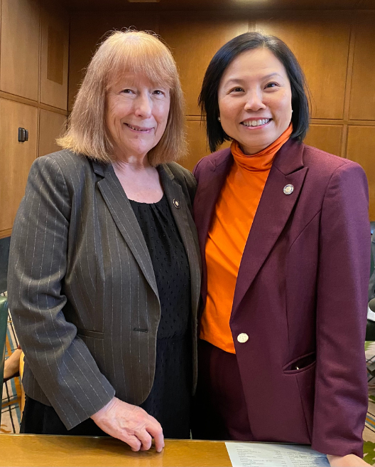 Reps McLain and Tran on the House Floor