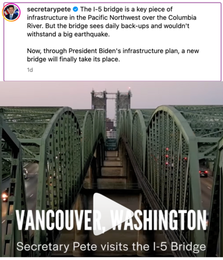 Social media post by Secretary Buttigieg