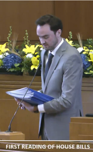 First Reading of House Bills