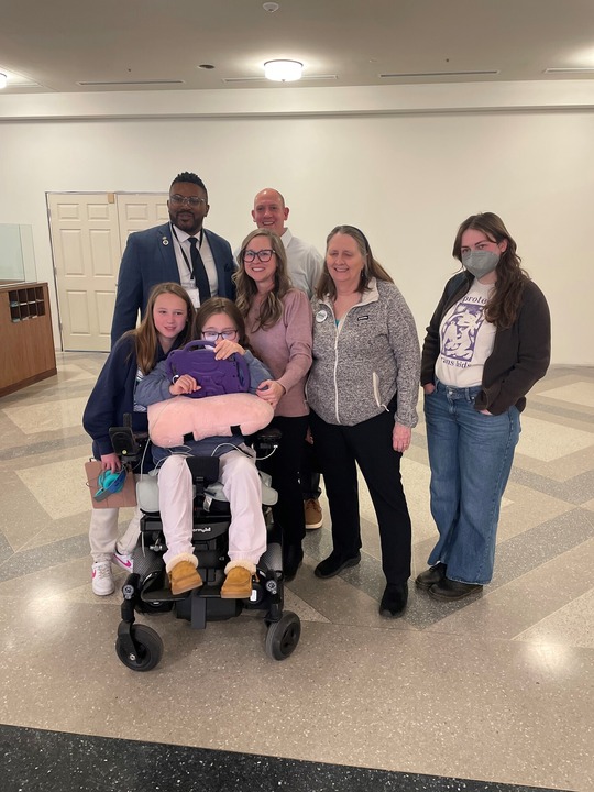Rep. Nelson with the family of and with Hannah