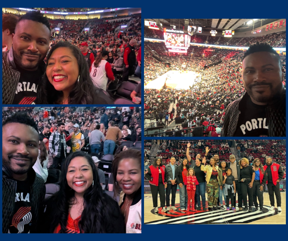 Rep Nelson at Blazers game collage