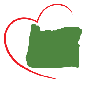 Oregon with a heart around it image.