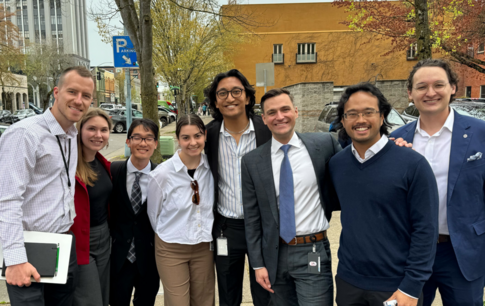 Staff at lunch with AG Dan Rayfield