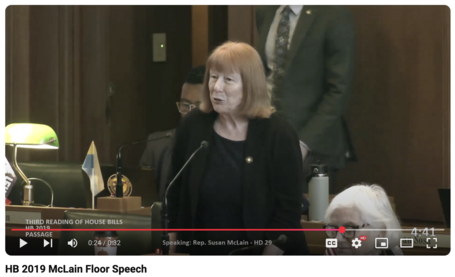 McLain speaking on the House Floor