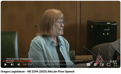 Rep. McLain speaking on the House Floor