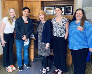 Rep McLain with Higher Ed Students