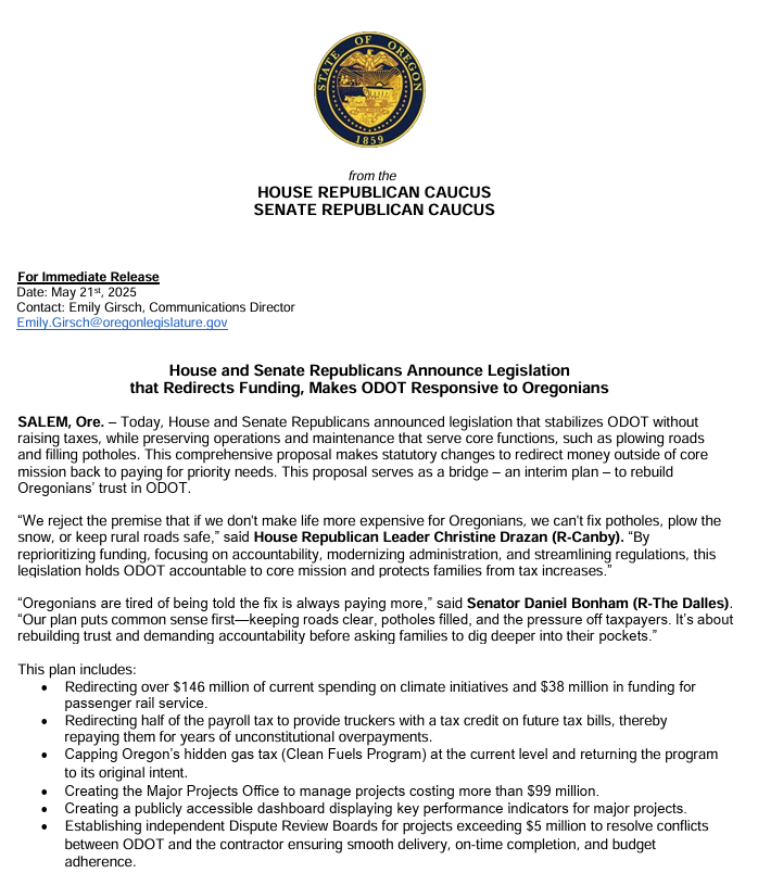 Caucus Transpo Statement