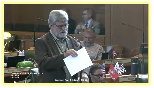 On the House Floor - photo of Rep. Lewis