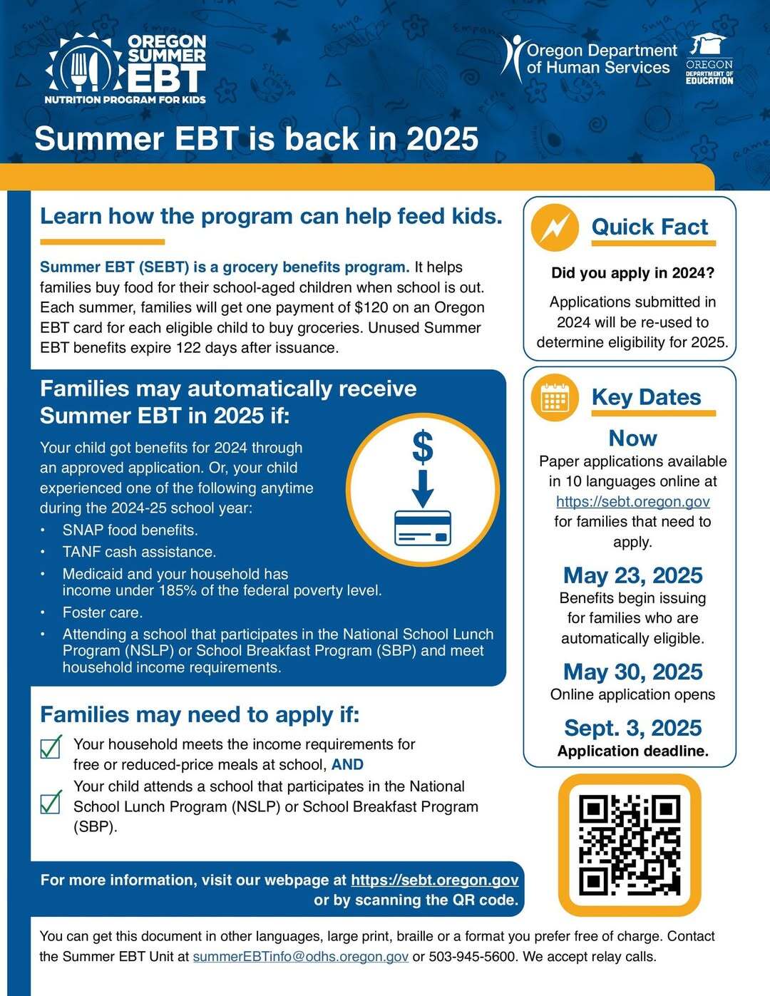 Summer EBT flyer
