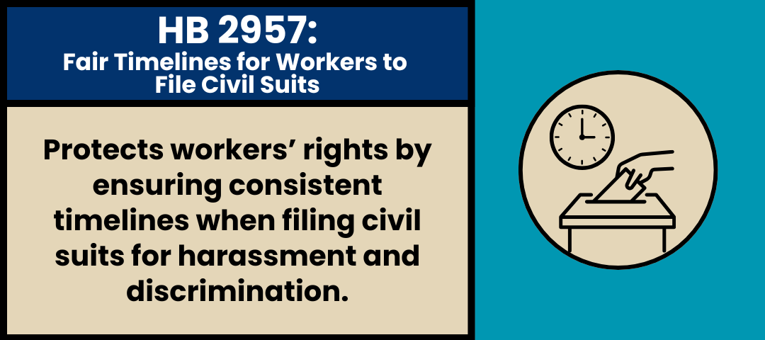 HB 2957: Fair Timelines for Workers to  File Civil Suits