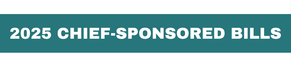 Sub-header: Chief-Sponsored bills