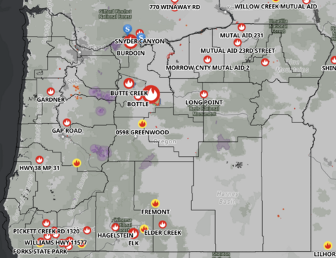 Current Wildfire Map