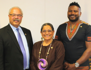 Group Photo of Sen Frederick, Rep Sanchez, Rep Nelson