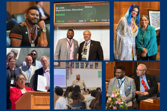 Varias fotografías de los senadore y representantes