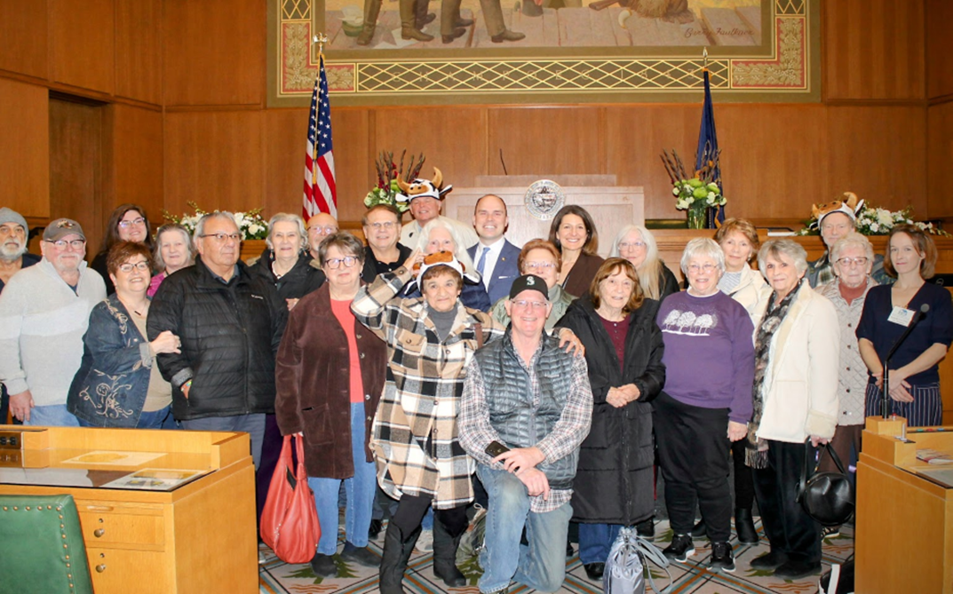 The whole group of constituents visiting the House to advocate for HB 3054