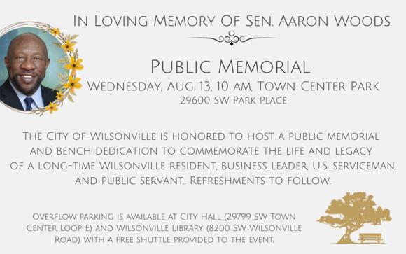 Public Memorial for Sen. Aaron Woods