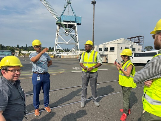 Rep Nelson at the Vigor Harbor