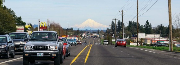 A view of Mount Hood from the Tualatin Valley Highway. Photo courtesy of Metro.