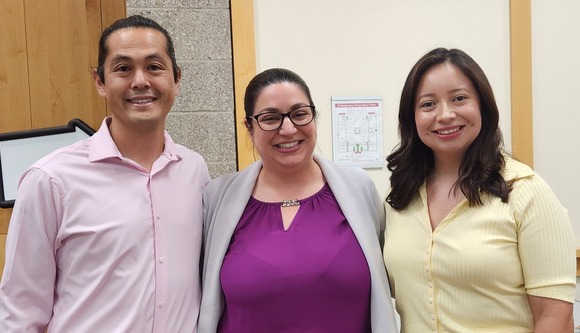 Representatives Pham and Chaichi and Senator Campos at their end of session town hall in Beaverton