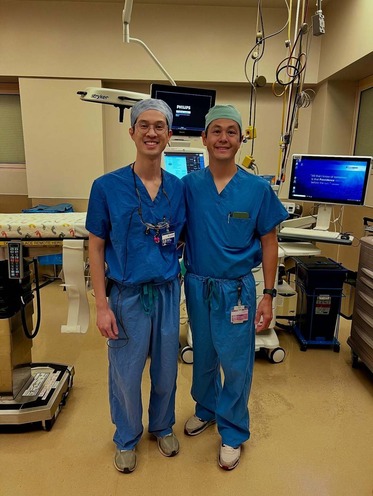 Rep. Pham in the operating room with Dr. Edward Pham (AKA Lil’ Bro).