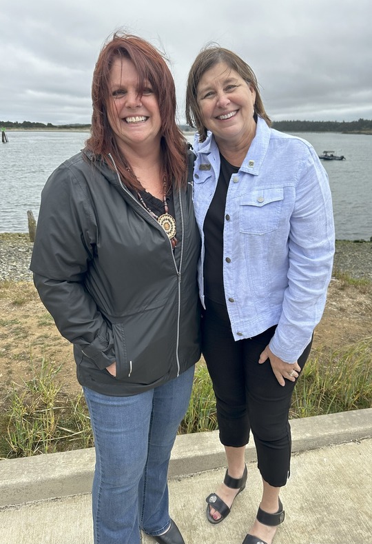 Coquille Tribal Chair Brenda Meade and ODFW Director Debbie Colbert - Bandon