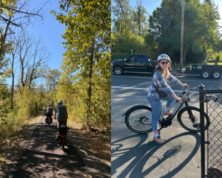 Grace at the bike ride