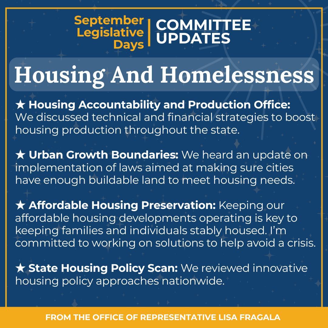 House Housing Committee Update 