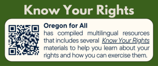 Compilation of "Know your Rights" infromation
