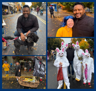 Rep Nelson with different folks at the St. Johns Boosters Annual Halloween Walk