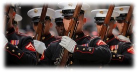 US Marines marching