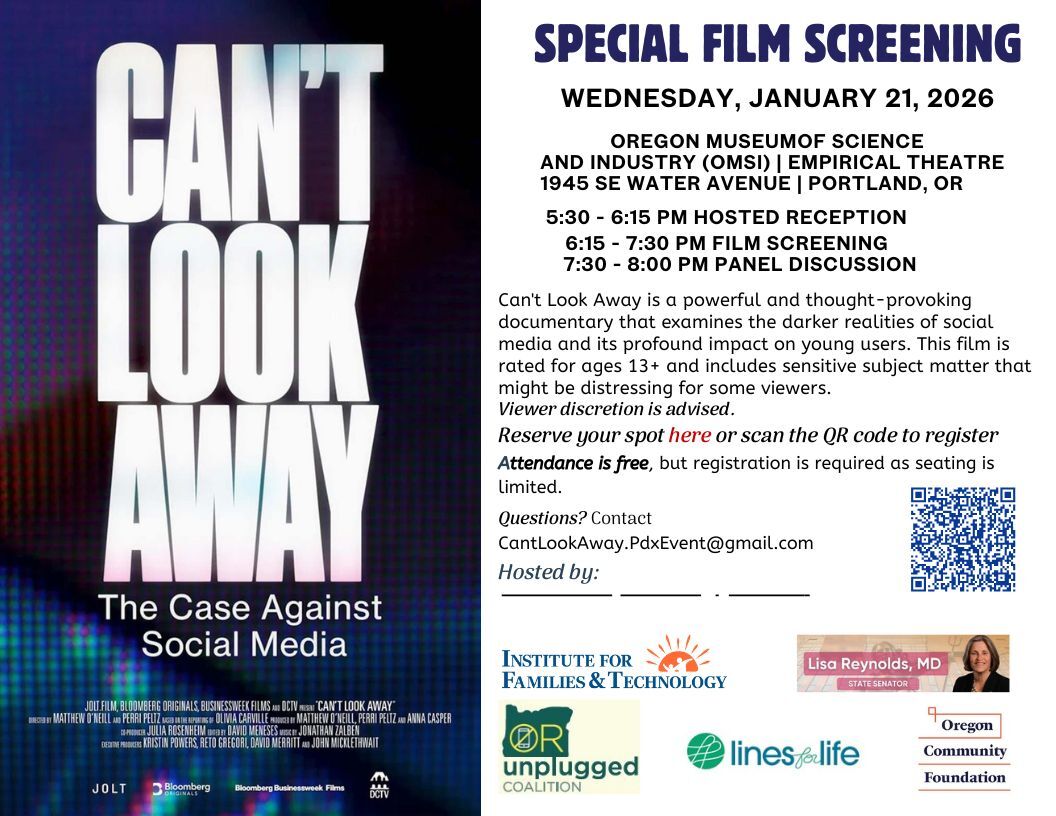 Can't Look Away Film Screening Information 