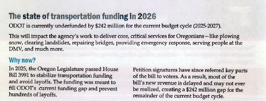 Transportation Funding Summary