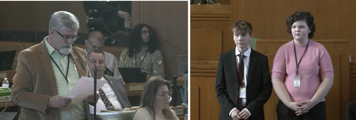 Welcoming Honorary Pages from House District 18 -1