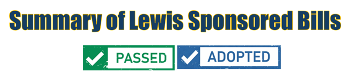 Summary of Lewis Sponsored Bills