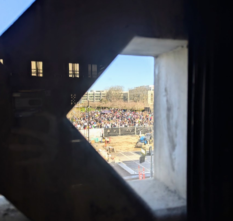 View from the Legislature to the Student Protest 2/27/26