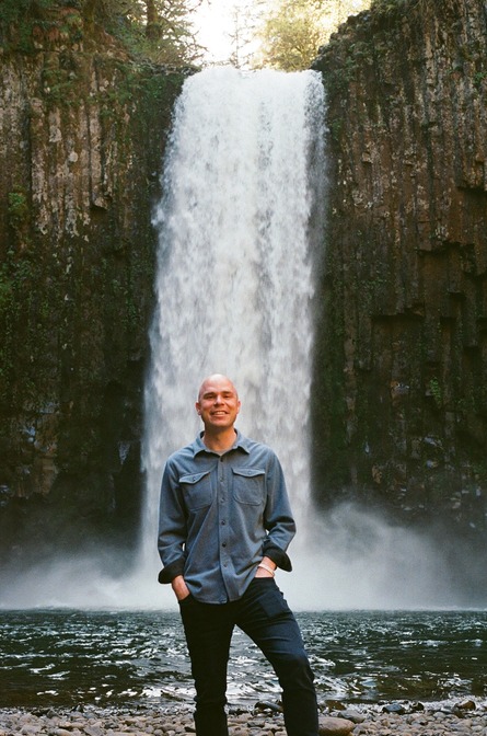 Representative Bowman at Abiqua Falls