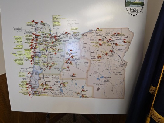 Map of Oregon and all the State Parks
