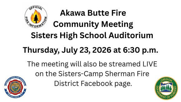 7.23.26 Fire Meeting in Sisters Information 