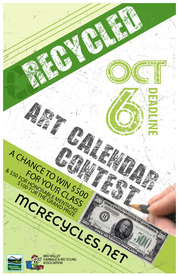 Recycle art contest informational poster