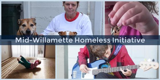 Photo collage banner for Mid-Willamette Homeless Initiative 