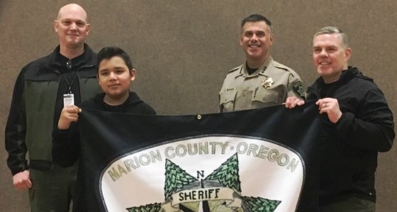 Student with Sheriff and commanders