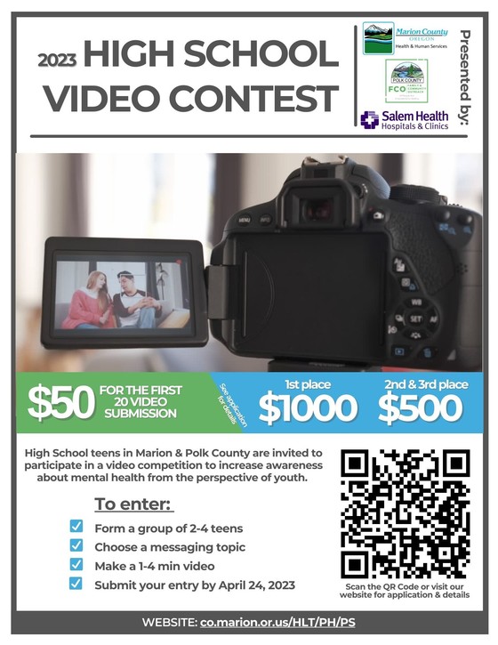 2023 Marion & Polk County Mental Health Video Contest