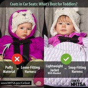 Child seat puffy coat image