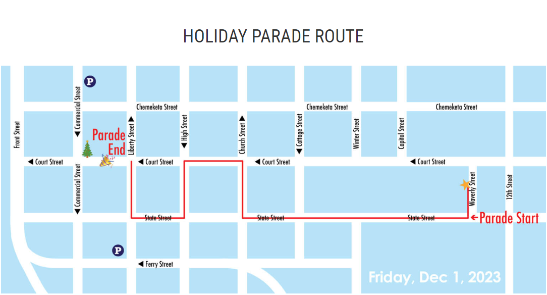 Downtown Holiday Parade Route