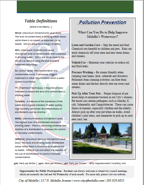 Water Quality Report Page 3