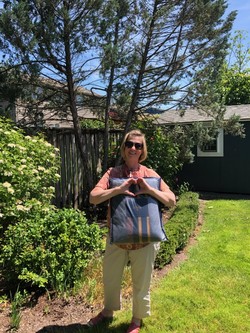 Robyn Bean with her retirement blanket