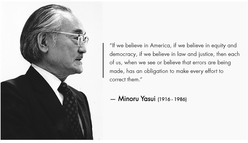 Minoru Yasui photo and quote