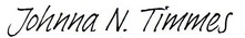 Johnna Timmes signature