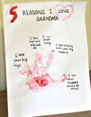 Picture of a poster of a Valentine's keepsake idea
