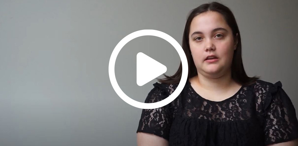 Sophia Dirks talks about the services she received when she lost her vision at 9